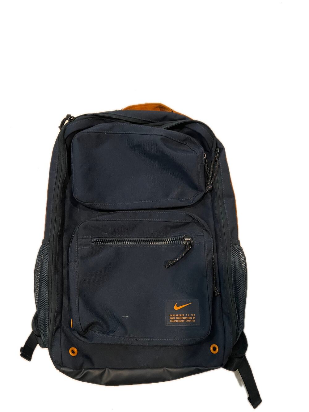 Nike Utility Speed Backpack Navy Blue Orange Black